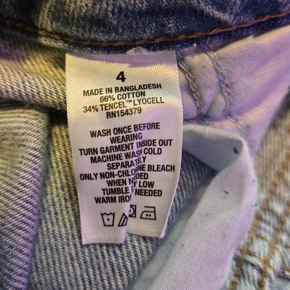 Never Worn!! Aeropostale High Rise Wide Leg Jeans - Denim Blue Size 4 - Picture 4 of 5